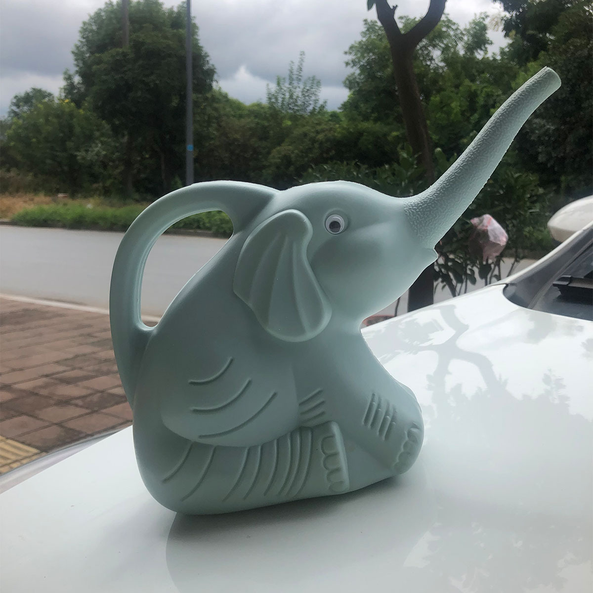 Elefante pequeño riego botella de agua de boca larga jardinería doméstica herramienta de riego planta suculenta floral maceta de riego