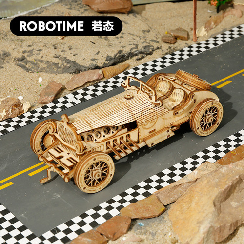 Ruodiruo Passenger Locomotive Wheel of the Century DIY handmade wooden assembled toy car model puzzle gift