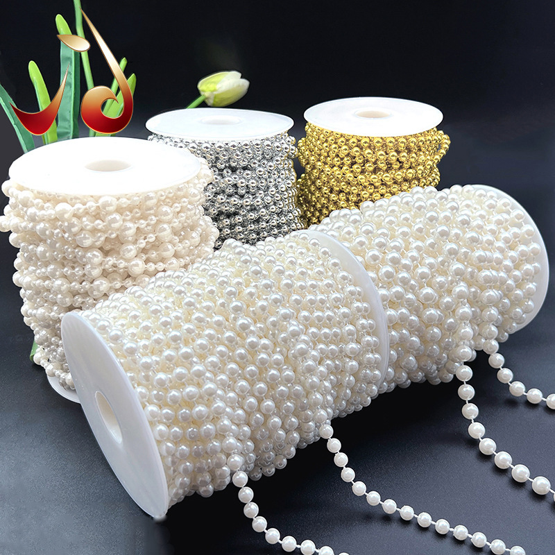 Wedding 6-14mm pearl string pearl chain wired bead chain Handmade diy wedding scene decoration Pearl material