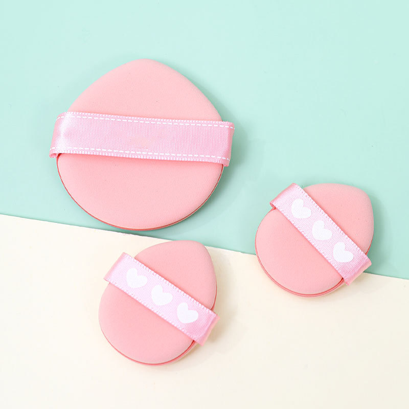 Fábrica de galletas de fresa personalizadas, cojín, soplo de polvo, polvo, seco y húmedo, doble propósito, esponja de maquillaje sin látex, soplo de dedo