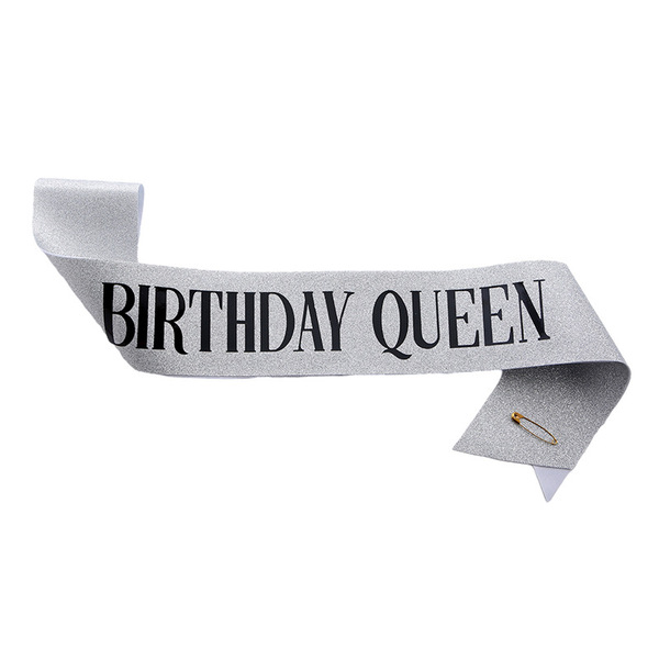 Cross-border birthday party glitter shoulder strap etiquette belt…