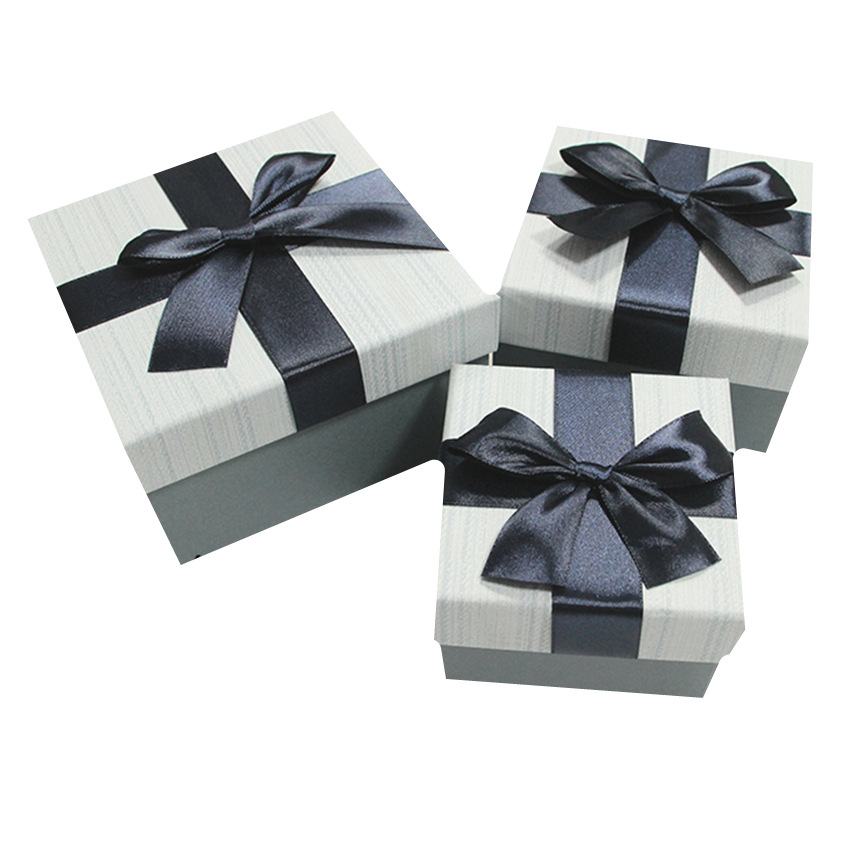 厂家现货批发礼品盒3件套装正方形盒子 可定纸盒子创意礼品包装盒