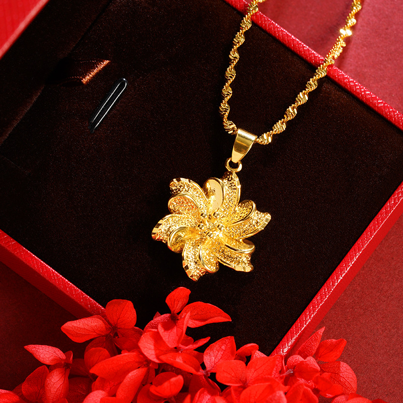 Vietnam Shajin lujo ligero verano nuevos productos de moda orquídea colgante accesorios de fábrica universal suministro directo de accesorios de cadena clavícula diy