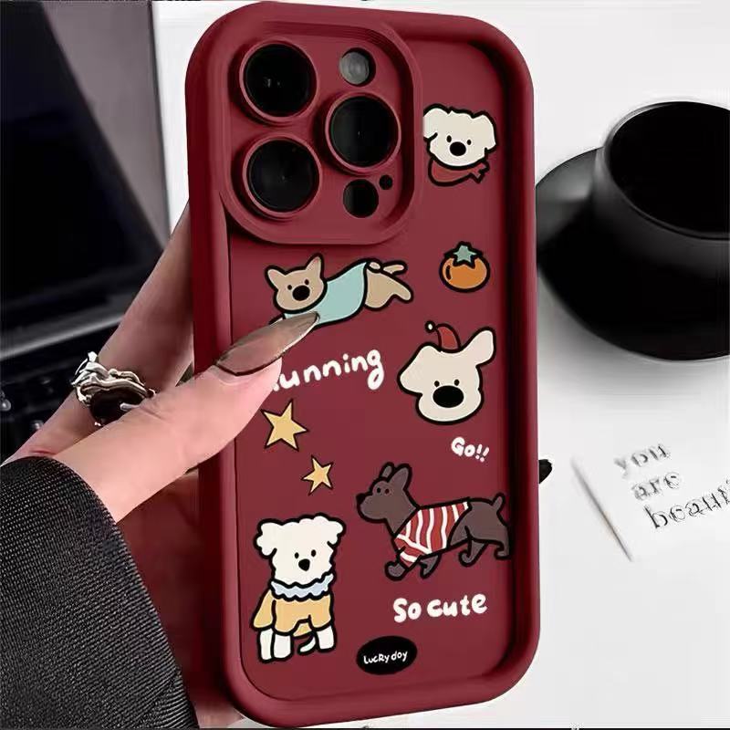 Funda linda para teléfono iphone16pro Apple 15 anti-caída 14 dibujos animados 13promax nuevo 12xr11