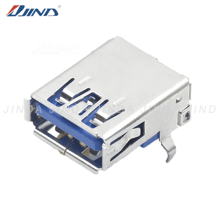 USB Socket Side Plug A Type Side Curved Leg Plug Wiring BoArd Port Connector Iron Blue USB Socket Side Plug A Type Side Curved Leg Plug Wiring BoArd Port Connector Iron Blue