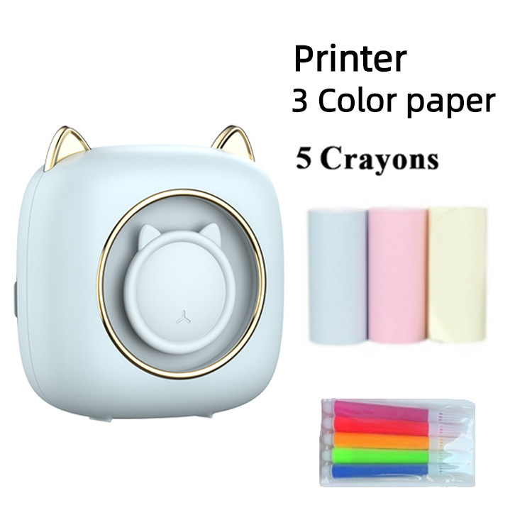 Nuevo C23 siete colores atmósfera respiración luz lámpara de escritorio mini portátil inalámbrico pregunta incorrecta impresora térmica de fotos