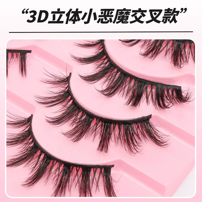 Three dimensional false eyelashes, 10 pair, 3D, for every day