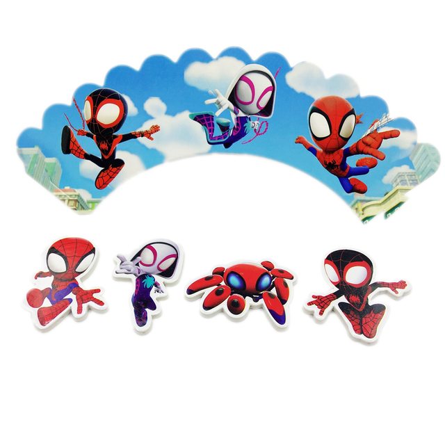 Spidey e Amazing Friends Cake Topper Cartoon Spiderman decorazioni