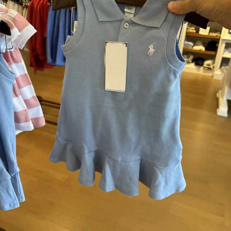 Qianqiu niñas chaleco de costura vestido nuevo cuello cuadrado nicho POIO estilo universitario dulce vestido fresco