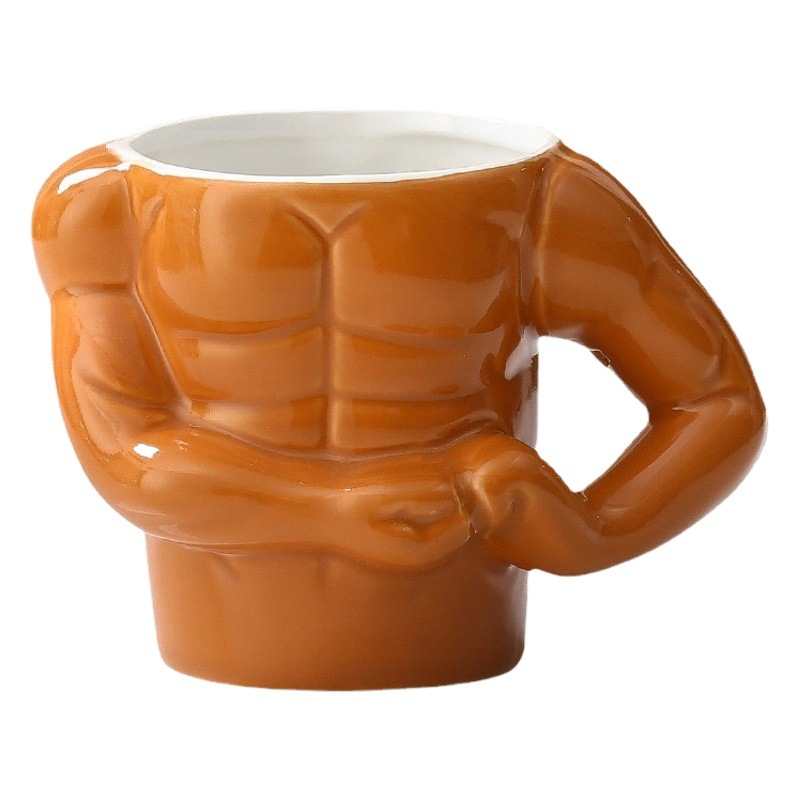 Parodia extraña taza de agua parodia regalo de cumpleaños para niños para enviar novias taza divertida feroz taza muscular masculina