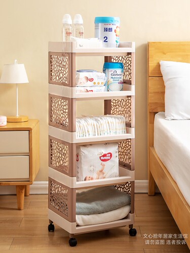 58C1 five-layer storage cabinet locker multi-functional plastic simple clothing storage rack bedroom bedside storage