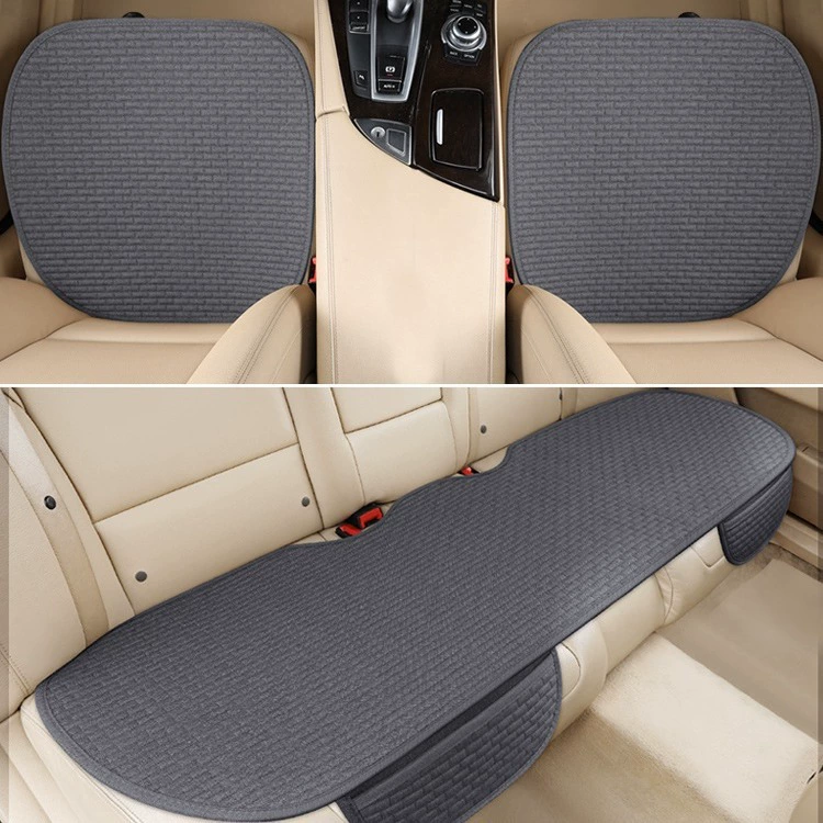 Автомобильная подушка Одиночная льняная тройка четыре сезона универсальная автомобильная подушка сиденья заднего сиденья для автомобиля Нескользящая подушка сиденья через границу