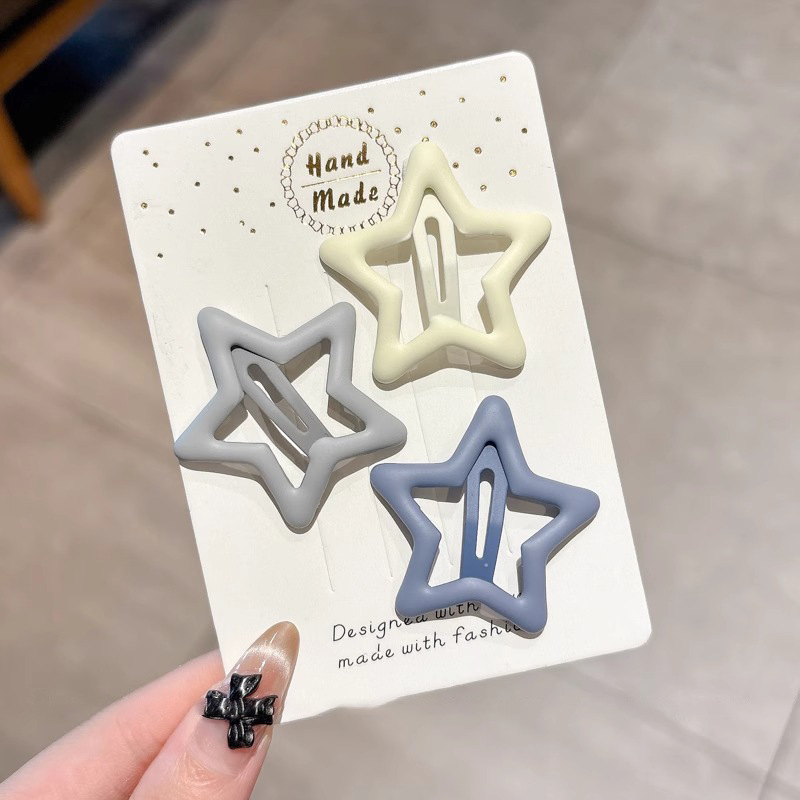 Gota de agua estrella clip de cabello lateral de la mujer frente clip de cabello frágil clip de frangeo lindo dulce clip de cabello