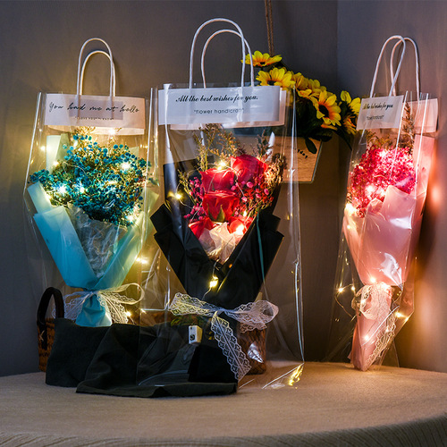 Mother's Day gift soap flower roses gypsophila dried flowers eternal bouquet for girls mother teacher birthday stall