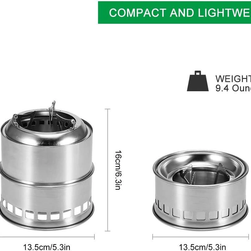 Travel small split handheld tent stainless steel for camping