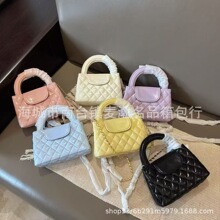 对版包23K小香风Kelly手提包甜美温柔菱格链条包百搭单肩斜挎女包