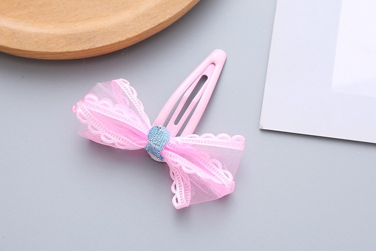 Girl's Sweet Bow Knot Cloth Handmade Net Yarn Hair Clip display picture 17