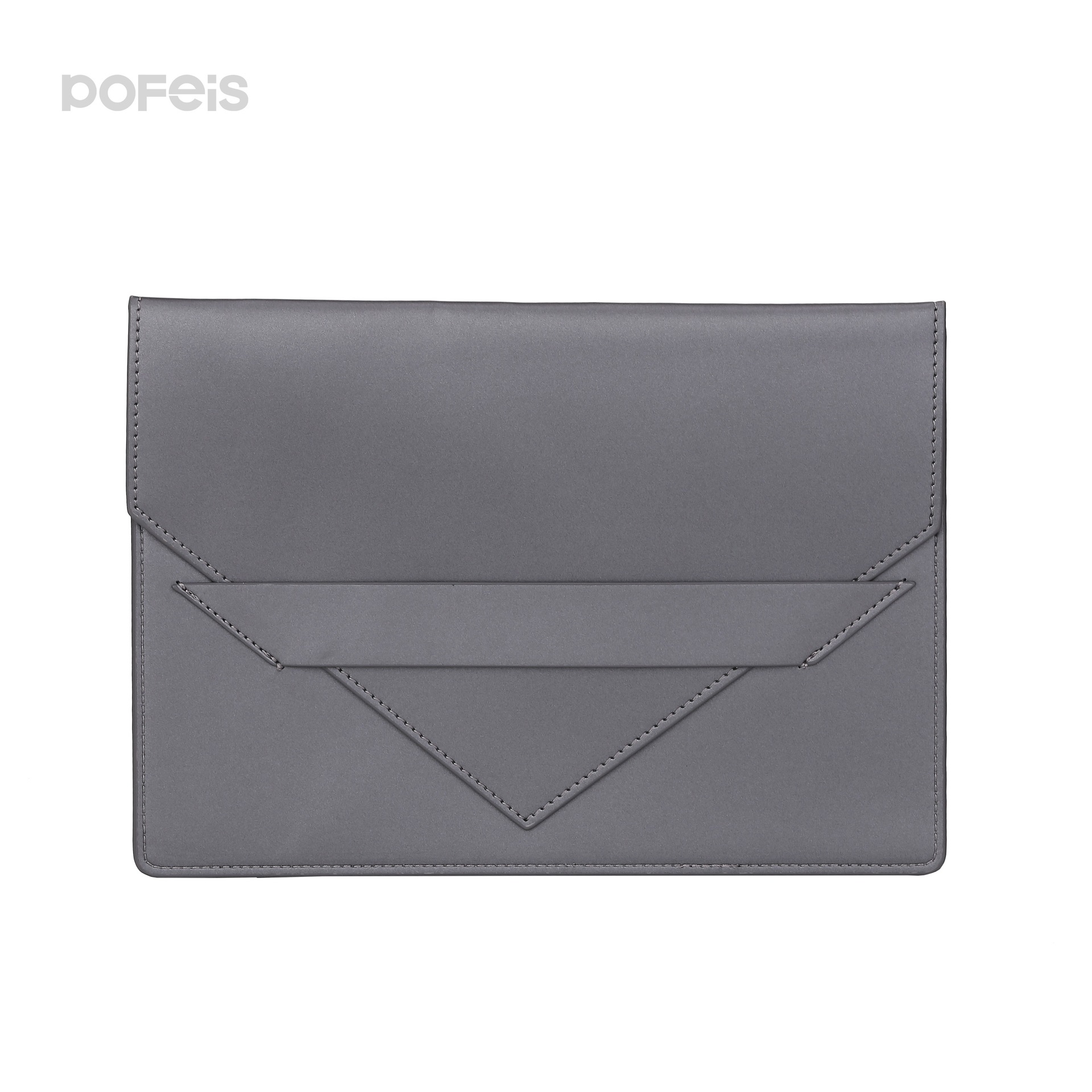 韩版A4简约皮革文件袋加工 PU皮质插口式信封袋厂家 资料收纳袋