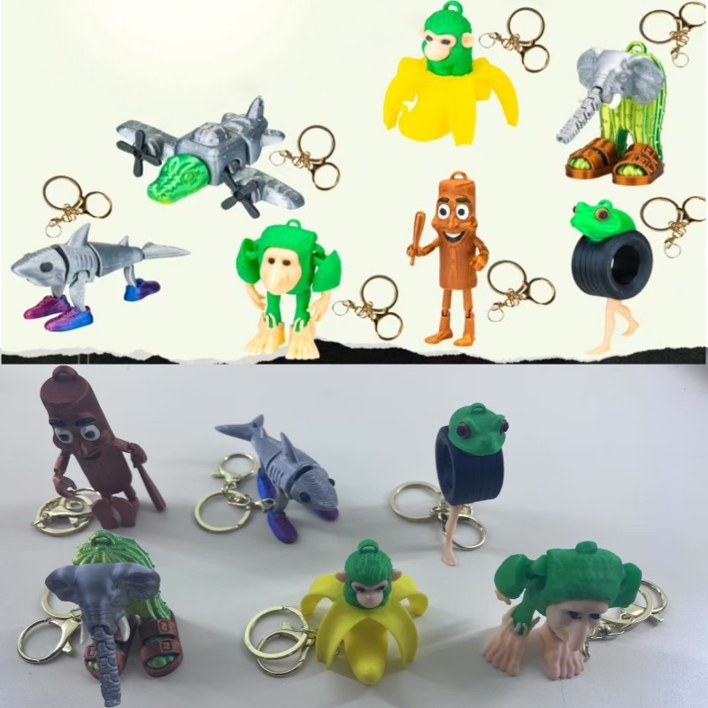 3D打印 tungtungsahur和tralalo鲨鱼手办爆款 tung 手臂可活动手