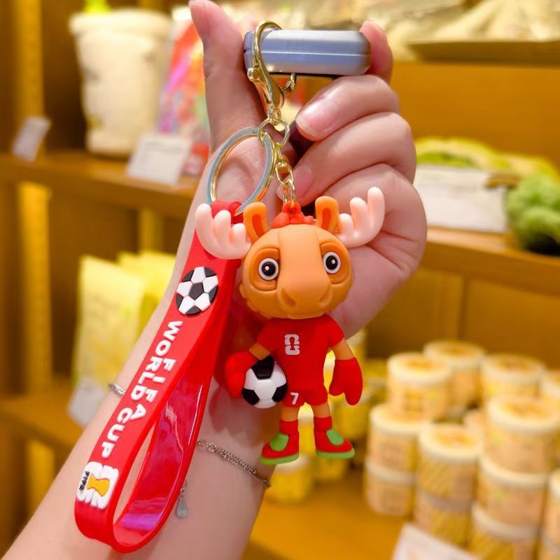 Boutique 2026 Copa del Mundo Fans perimetrales mascota de dibujos animados colgantes adornos de automóviles pequeños regalos al por mayor