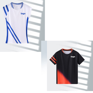 2025 New Style ~ Badminton Uniform Competition Uniform Club Peach Field Same Style Competition Quick-Drying Uniform Men's and Women's Tops