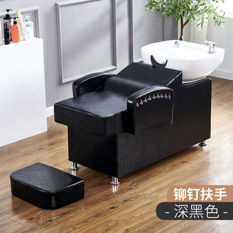 Cama de champú semi-reclinada, perforadora de estilo europeo para peluquerías