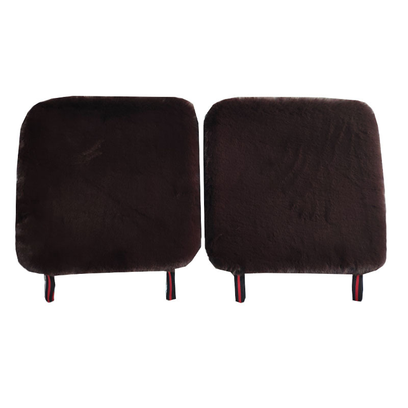 Autumn and Winter encryption thickened imitation rabbit fur three-piece car cotton cushion square cushion imitation wool car cushion without back cushion