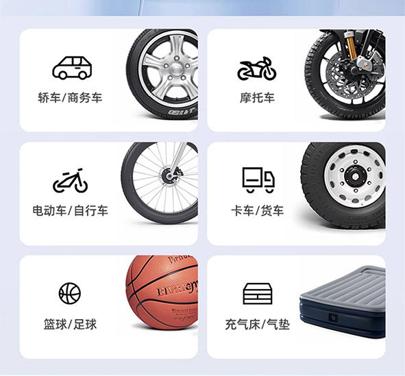 Car air pump, car emergency starting power supply, all-in-one electric air pump with power bank and battery jump starter