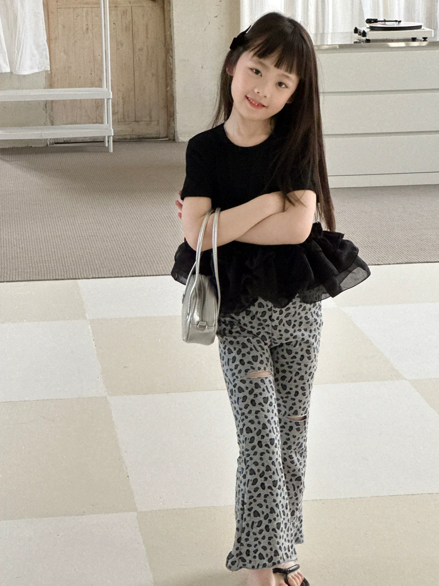 Summer children's thin flared trousers, Korean style