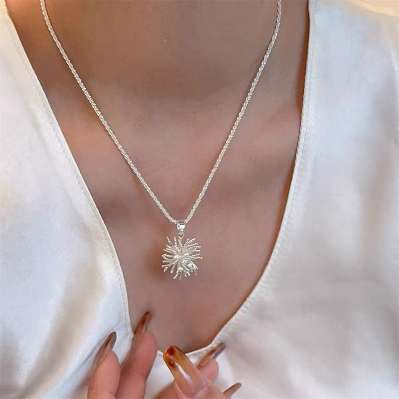 Otoño y invierno minimalistas collares colgante de goteo de Feng Shui mujeres chaqueta larga suéter cadena casual accesorios de lujo ligero