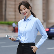 白色衬衫男同款长袖2023年工装衬衣职业面试正装房地产销售工作服