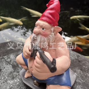 Resin Crafts White Beard Gnome Old Man Ornaments Courtyard Bedroom Living Room Decoration Holiday Gifts Resin Ornaments