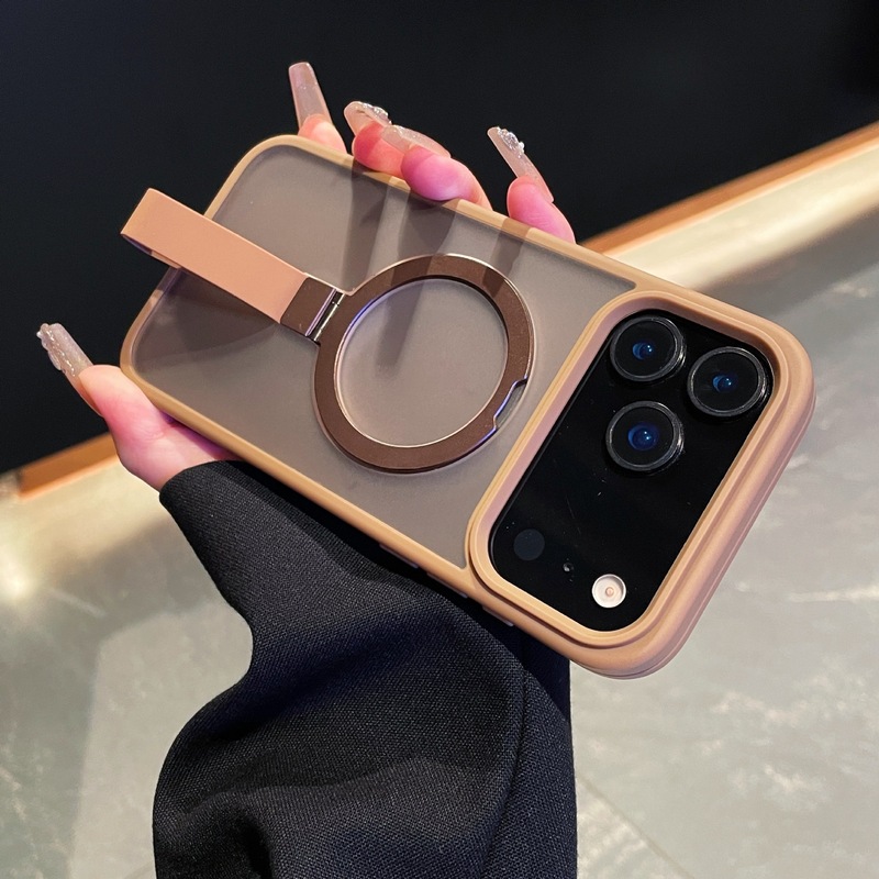 适用iPhone17pro磁吸支架带手提绳手机壳苹果16磨砂肤感15保护套|undefined