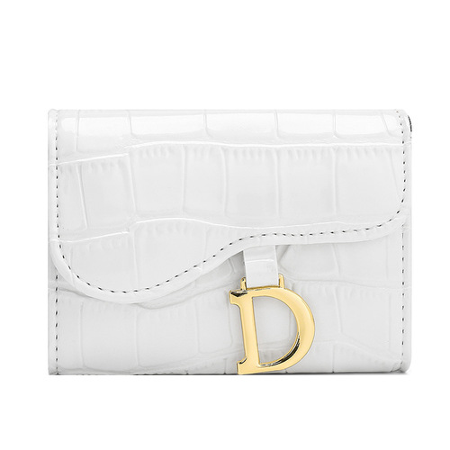European and American fashionable crocodile pattern cowhide texture women's card holder with multiple card slots and anti-degaussing function driver's license holder
