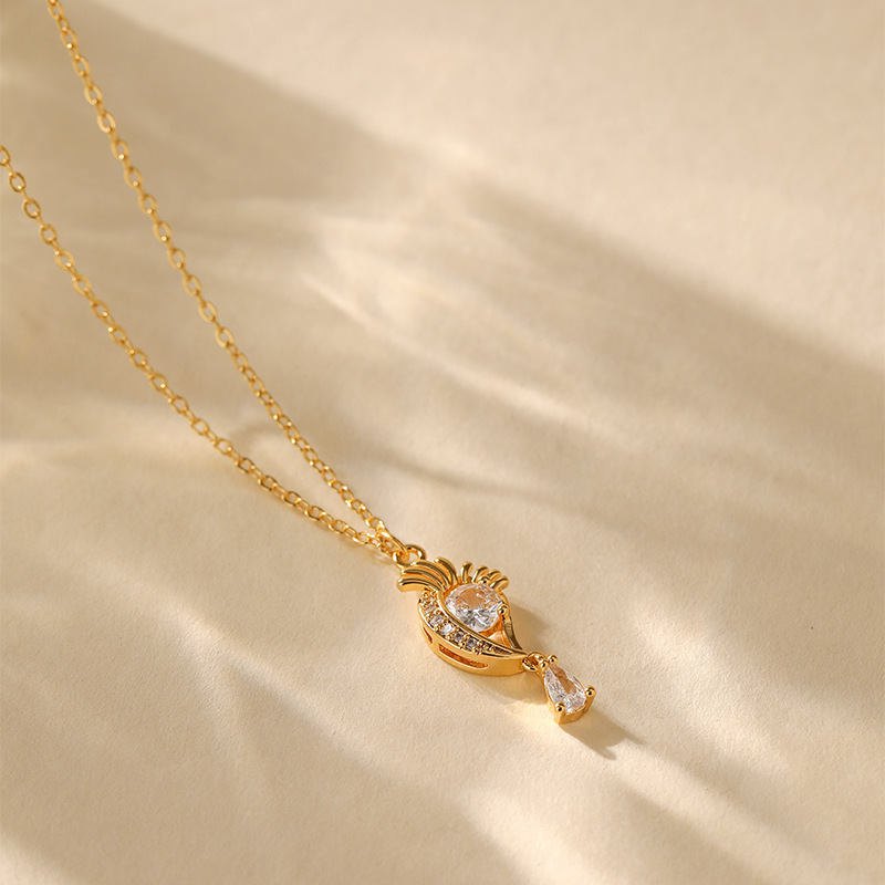 8g Weight 18K Gold Plated Plating Material Copper Pendant Material Zircon Inlay Material Pendant Necklace Classification Copper Chain Material cable chain Chain Type 1 Piece Quantity Daily Occasion Copper Material Heart Shape, Flower, Bow Knot Pattern Women's Gender Inlay Design Sweet Style Copper 18K Gold Plated Inlay Heart Shape Flower Bow Knot Zircon Pendant Necklace 29