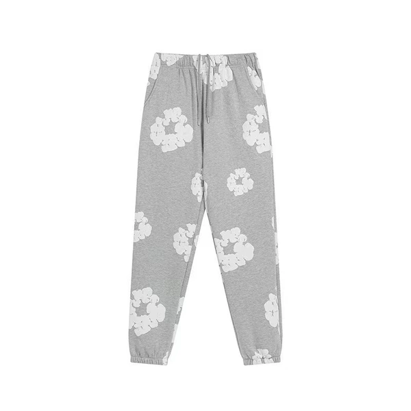 Foam gray trousers [white flower ring]