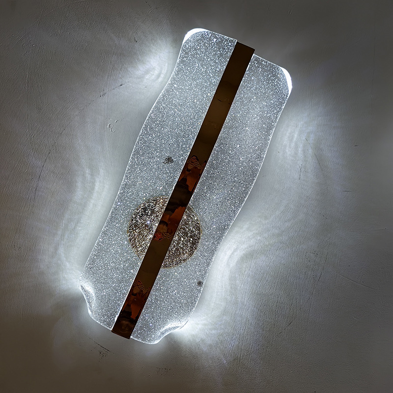 Luz de fondo acrílico luz de fondo pasillo moderno cabecera cama lujosa lámpara de pared hotel escalera simple sala de estar Yak