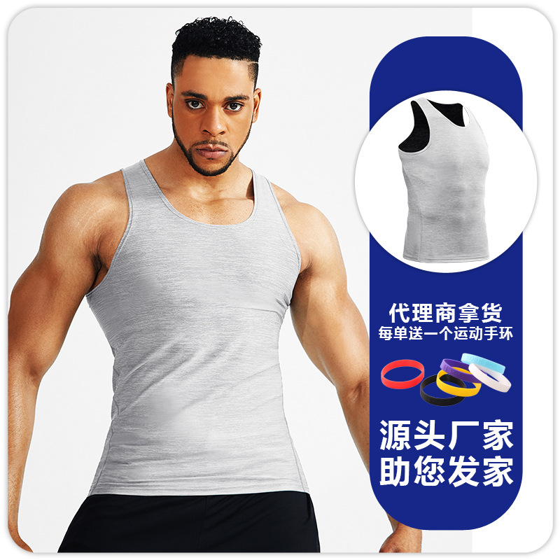 Hombres deportes fitness ropa chaleco deportes estudiante entrenamiento baloncesto pista y campo ropa de secado rápido sudor-absorbente alta elasticidad