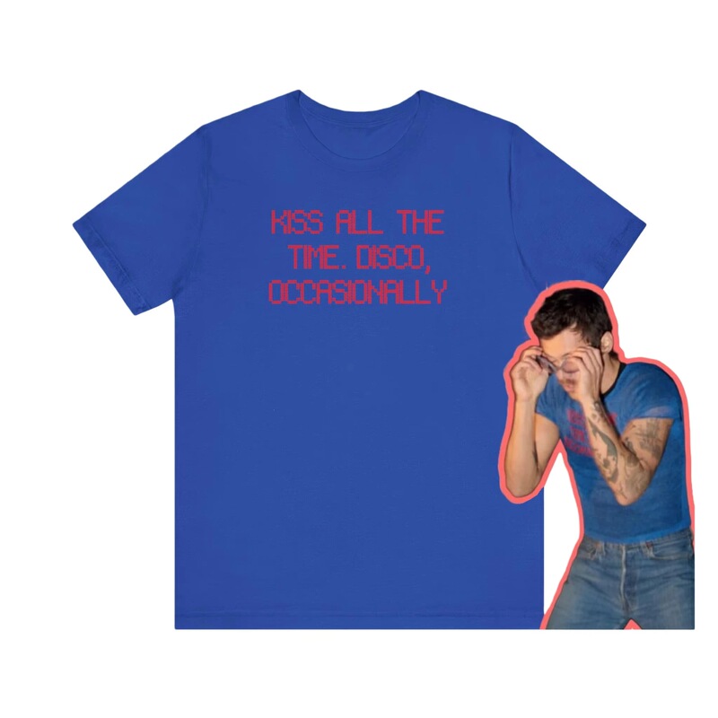 Harry Sty Kiss All Time Disco Occasionally 2026 Album Unisex Pure Cotton Shirt Summer O-Neck