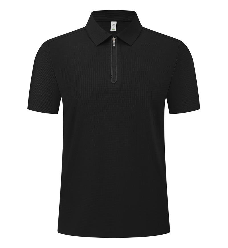 Camisas de polo de alta gama personalizadas ropa de trabajo estereoscópica cremallera de malla de verano ropa de trabajo de manga corta logotipo personalizado