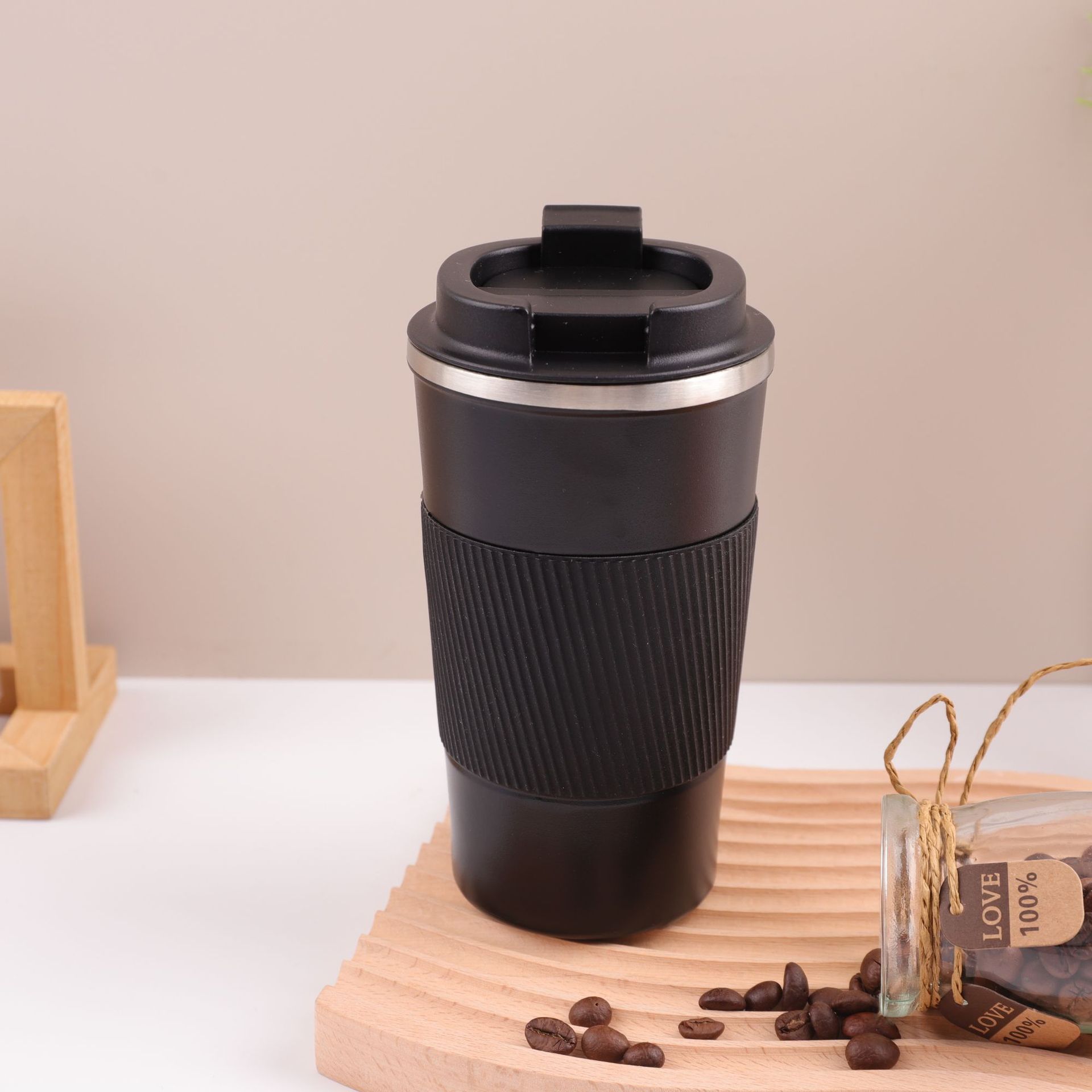 Taza de café de acero inoxidable 304 de doble capa con aislamiento al vacío, taza de oficina, taza para actividades al aire libre, taza de agua para automóvil