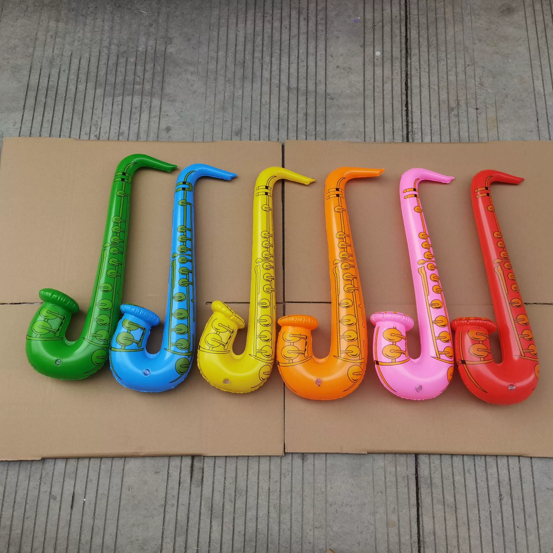Inflatable Musical Toy Set, PVC Instruments (Guitar, Microphone, Sax), Multi-size Options