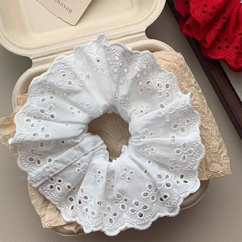 Encaje retro francés, diadema de intestino grueso, mujer 2025, nuevo estilo, cuerda para el cabello, banda de goma, lazo, dulce cuerda para el cabello, accesorios para el cabello