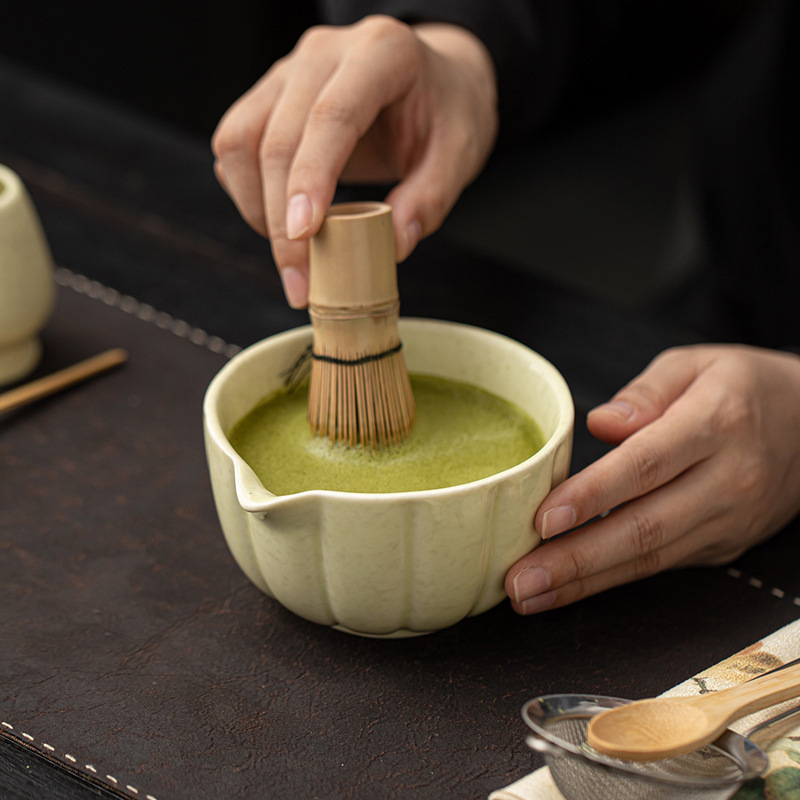 花瓣抹茶工具四件套仿宋点茶工具陶瓷点茶碗百本立茶筅立做茶套装|undefined