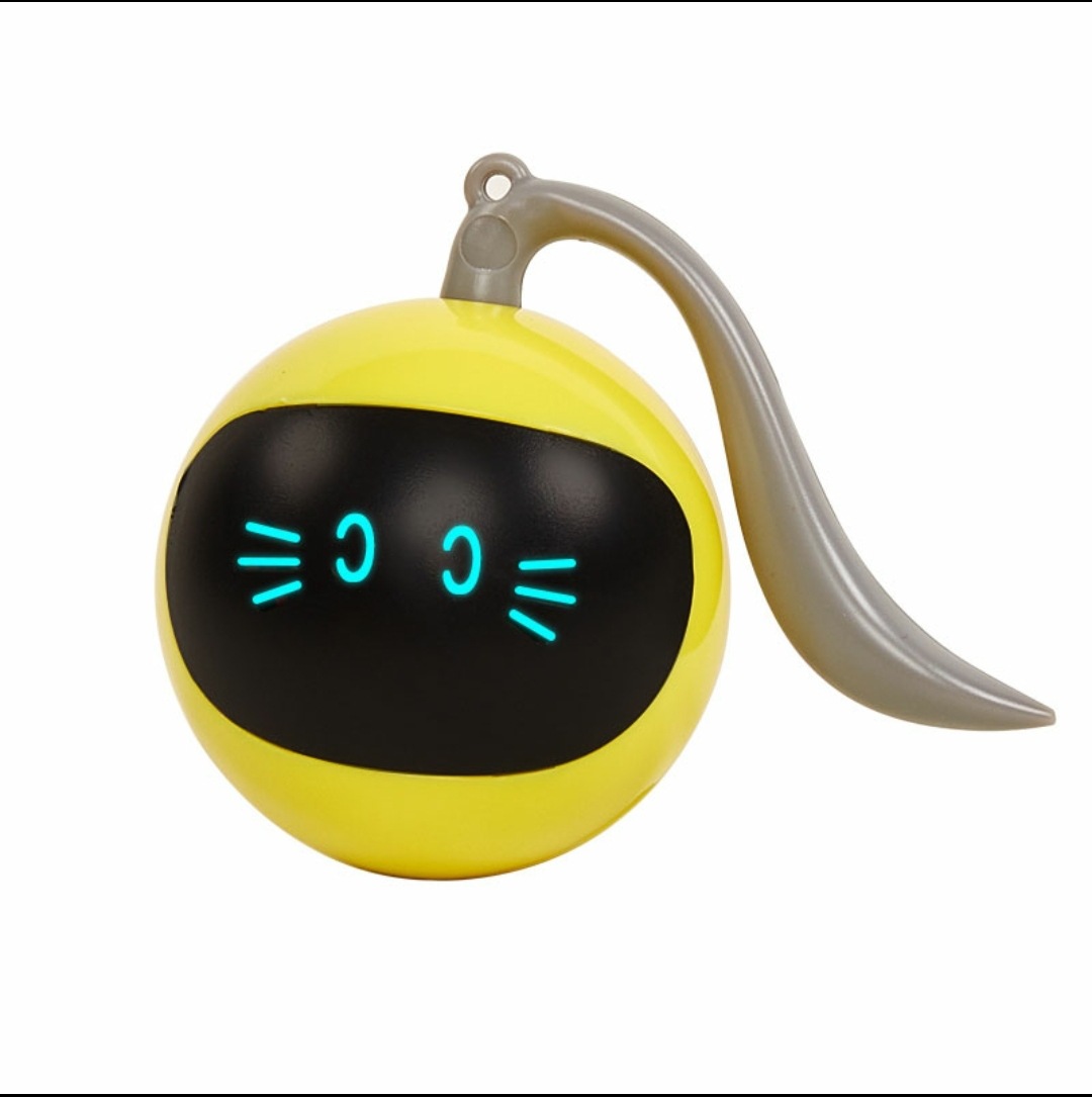 Fofos Two Fuli Magic Ball Cat Toy Electric Intelligent Automatic Amusing Cat Ball Self-healing Bite LED Light