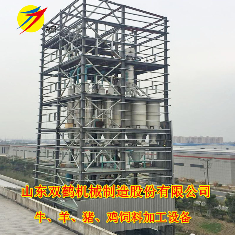 承建大型饲料厂用10吨全价颗粒饲料生产线 牛羊精补饲料加工设备