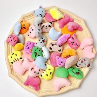 Cute Bear Cartoon Plush Animal Accessories Creative Random Packaging Kidsren's Shoes Socks Clothing Accessories Hairpin Decoration