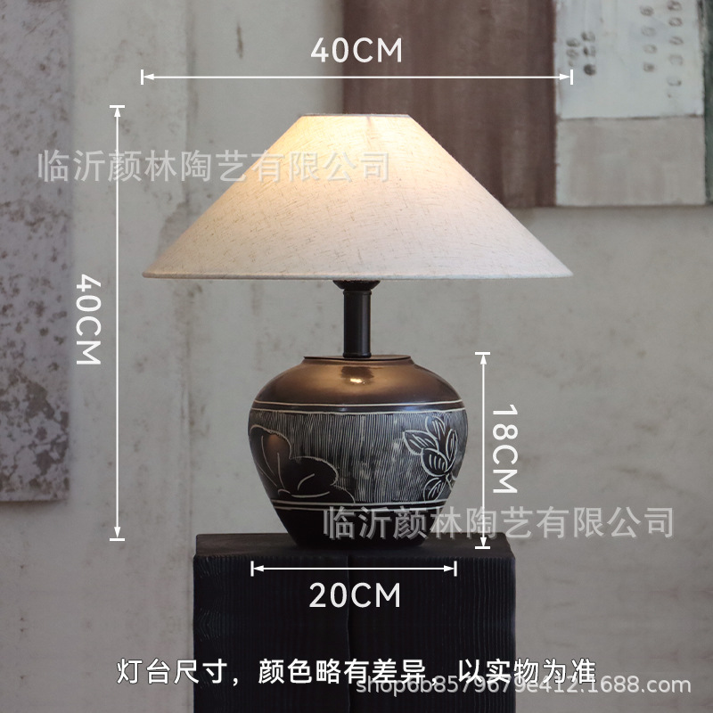 Lámpara de escritorio de arte lámpara de cabecera lámpara de cerámica lámpara de cerámica lámpara de escritorio de estilo medieval lámpara de escritorio blanca decoración lámpara de atmósfera