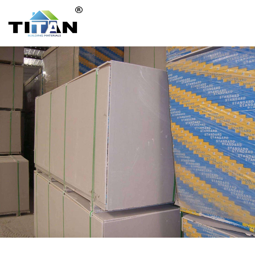 Exportación a Ghana material de techo panel de yeso de papel panel de yeso fonoabsorbente y a prueba de humedad