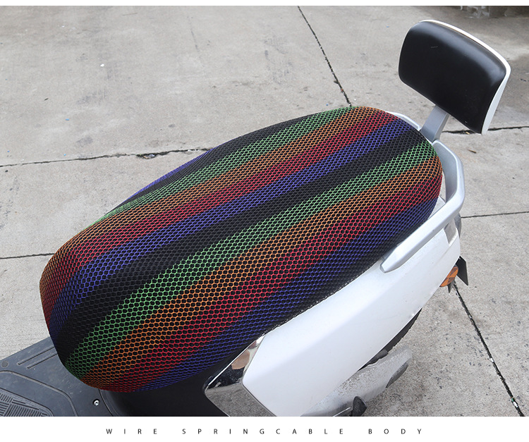 Summer Motorcycle Sun Protection Mesh Seat Cover Electric Scooter Heat Insulation Breathable Seat Cushion Cover Seat Cover